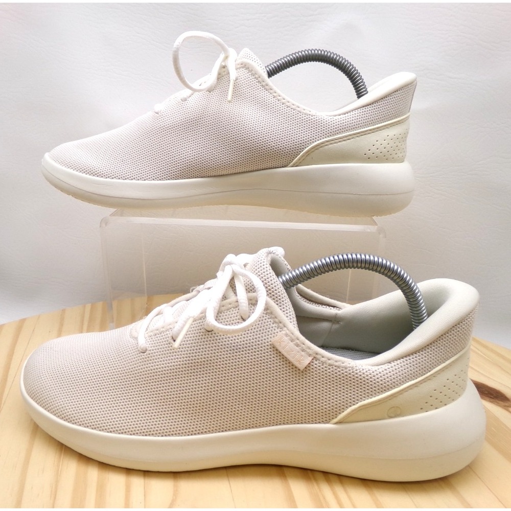 Kizik Madrid Knit Shoes Unisex Mens 8 Womens 9.5 Off White Hands Free Sneakers - Picture 3 of 7